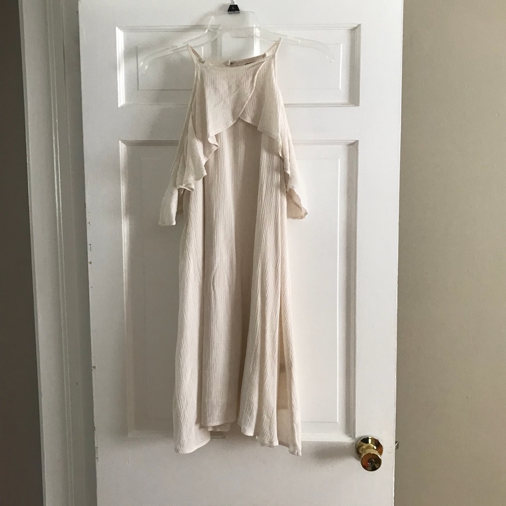 Off the shoulder halter neck dress